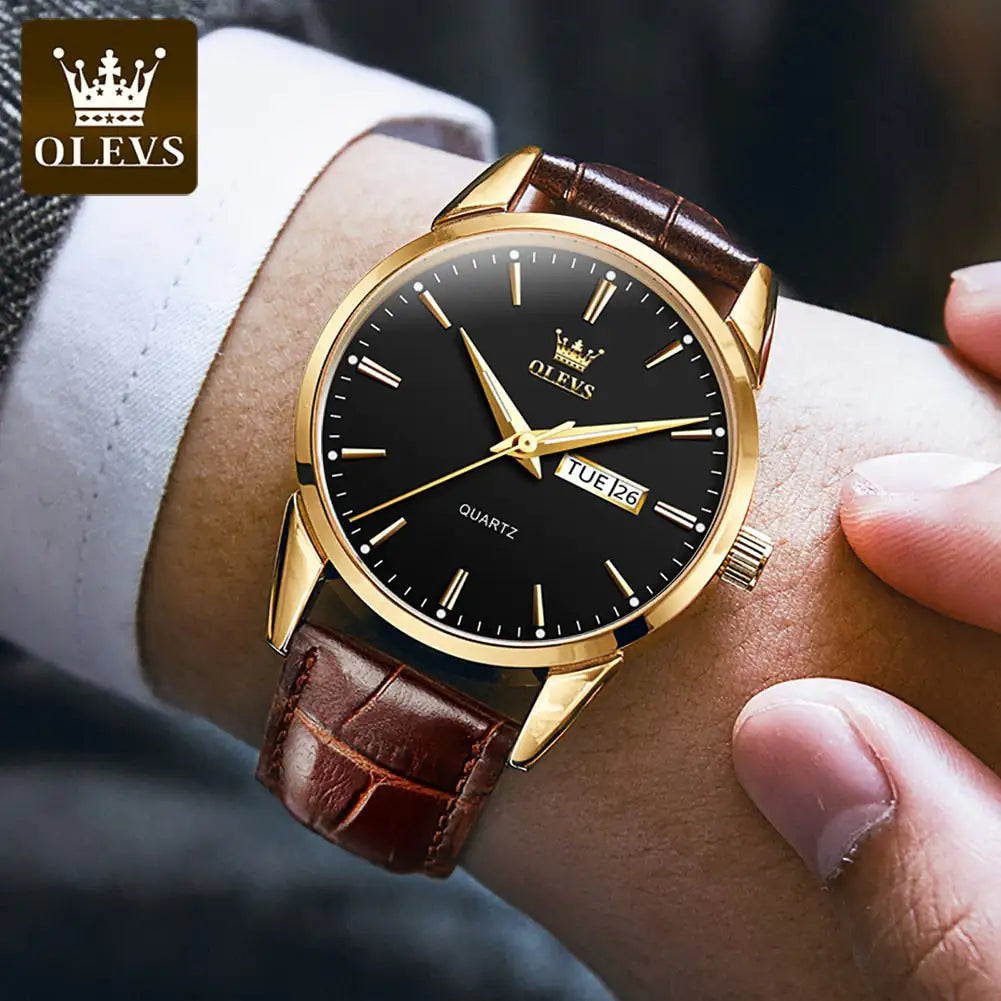 Olevs Leather Watch