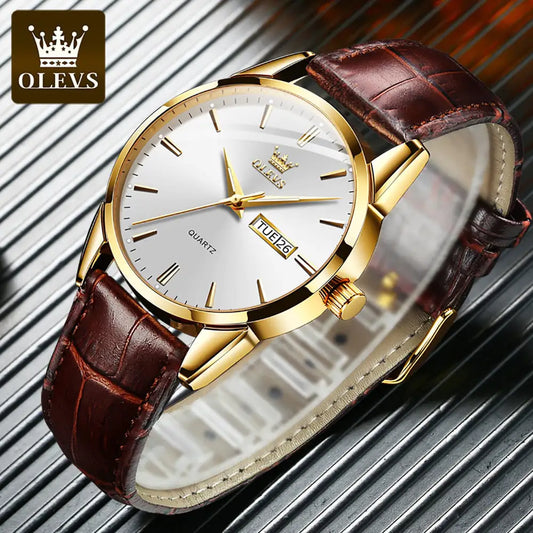 Olevs Leather Watch